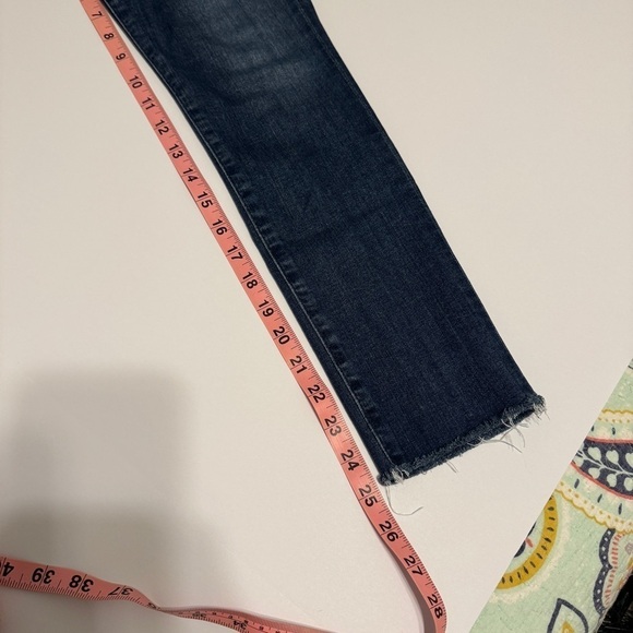 Agolde - Sophie Mid Rise Skinny Jeans women’s size 24 raw edge hem - Picture 8 of 9